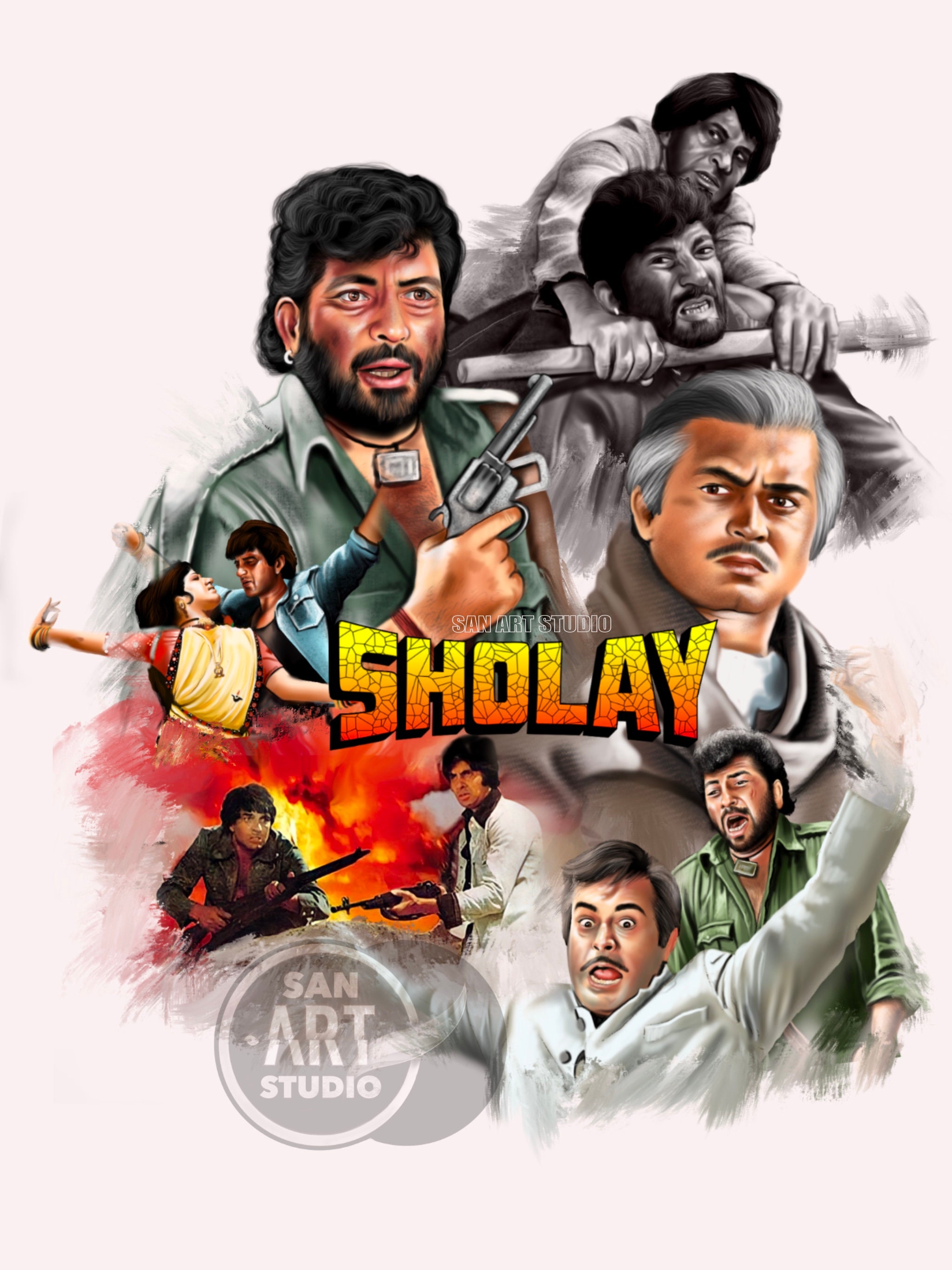 Sholay Artwork - Etsy