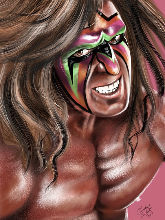 Ultimate Warrior Painting - Etsy UK