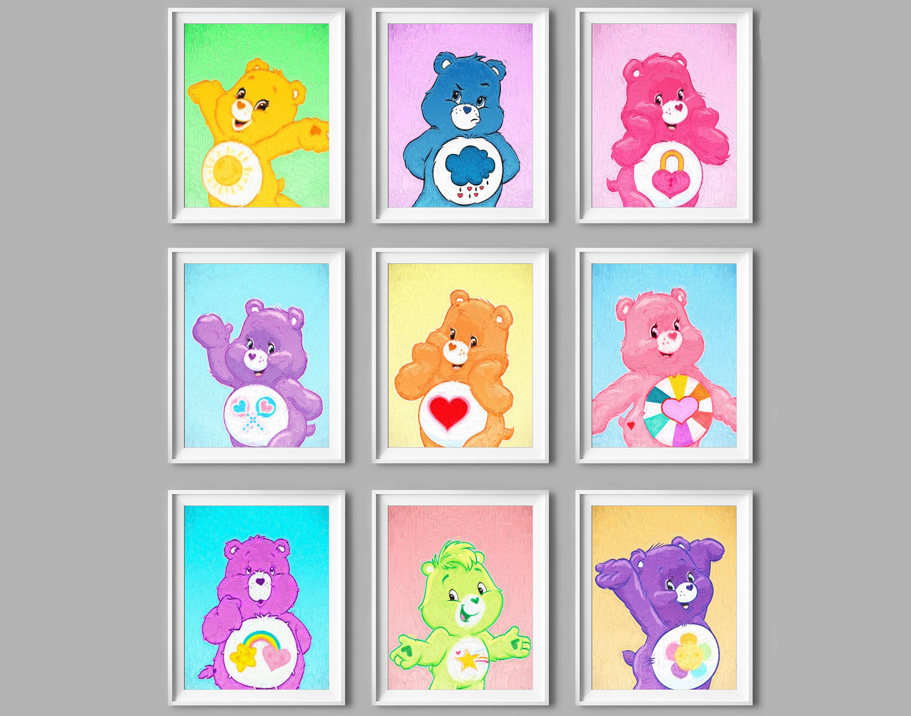 Care Bears 9 Nursery Prints Kids Room Decor Care Bears Party Etsy