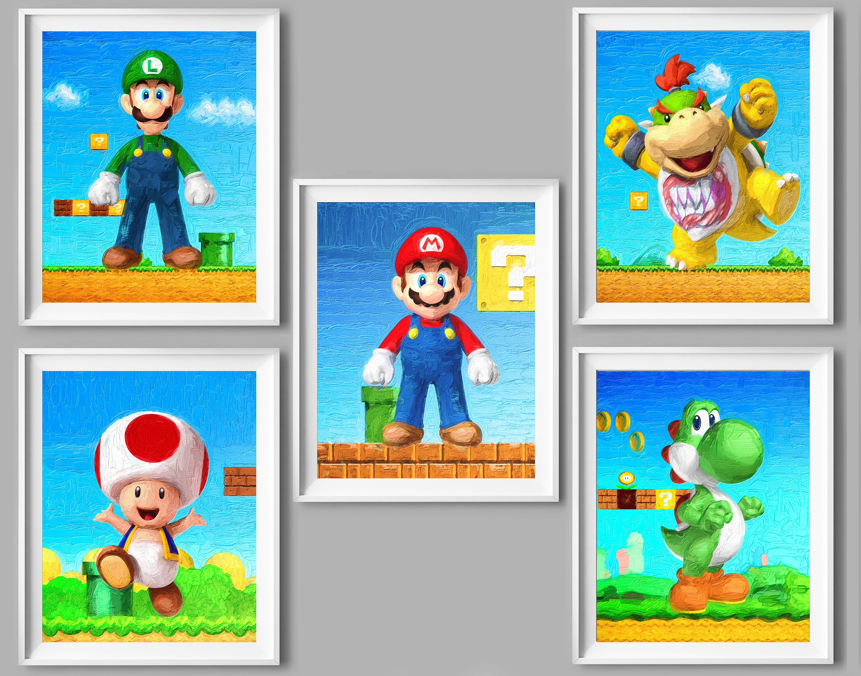 28 Top Images Mario And Luigi Room Decor : Super Mario Art Prints Nintendo Decor Luigi Yoshi Toad ...