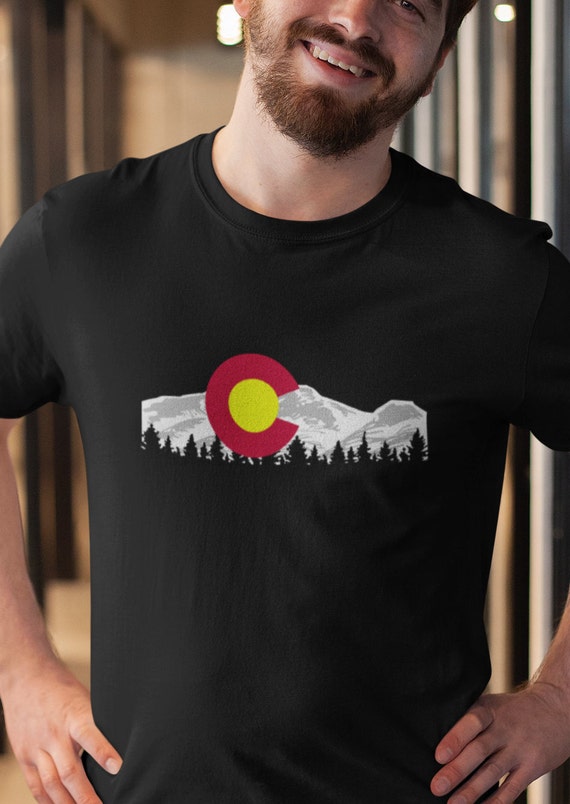 Threadrock Men/'s Colorado Flag T-shirt state denver