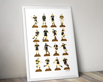 London Wasps A3 Rugby Legends Print