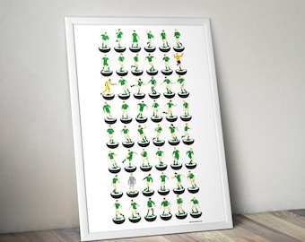 Republic Of Ireland Football 48 A3 Legends Print