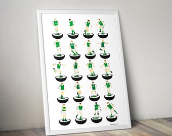 Hibernian Football A3 Legends Art Print