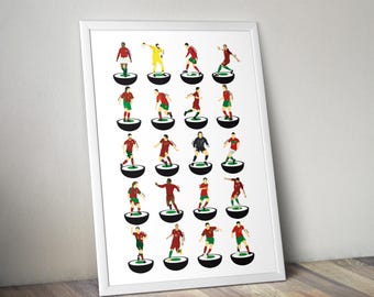 Portugal Football A3 Legends Print