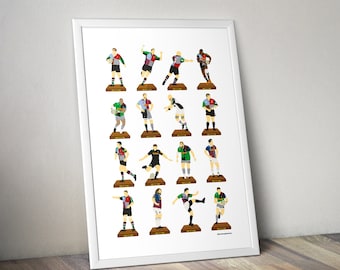 Harlequins Rugby Legends A3 Print