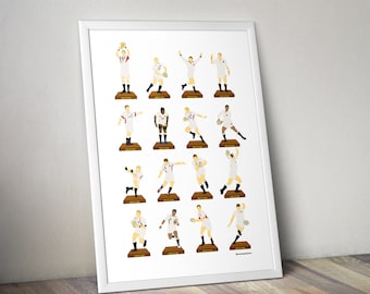 England Rugby Union A3 Legends Art Print