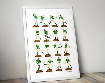 South Africa Rugby A3 Legends Print