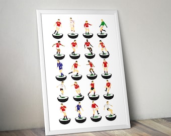Manchester United 1980’s A3 Legends Print