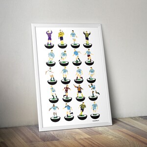 Manchester City 1990er Jahre A3 Legends Print