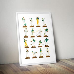 Oakland Athletics A3 Legends Print