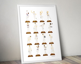 Lancashire County Cricket A3 Legends Print