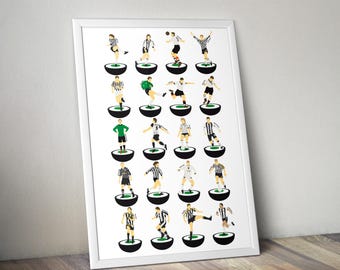 Notts County Football A3 Legends Print