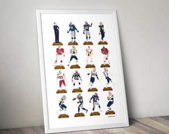 New England Patriots A3 Legends Print