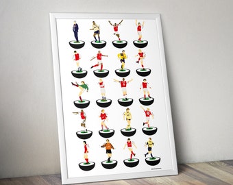 Arsenal Football Legends A3 Art Print