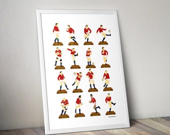 British & Irish Lions Rugby A3 Legends Print