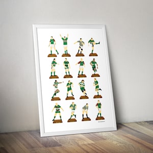 Leicester Tigers Rugby A3 Legends Art Print