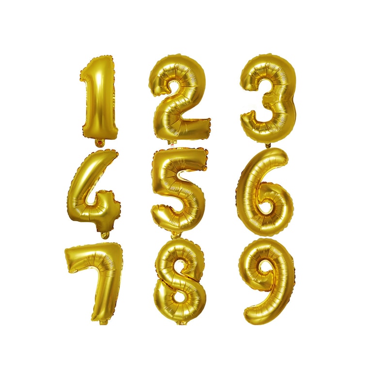 Birthday Balloons Age Anniversary-1687 Gold Number Balloons 40/'/' Balloons 2 Pack Foil Number Balloons Party Decorations