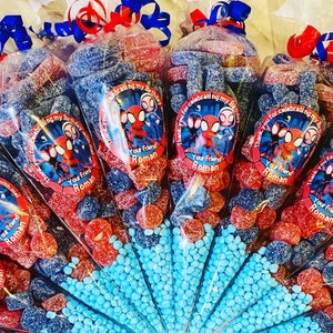 Candy Cones Inspired by Spidey & Friends Vegan Friendly or Halal options