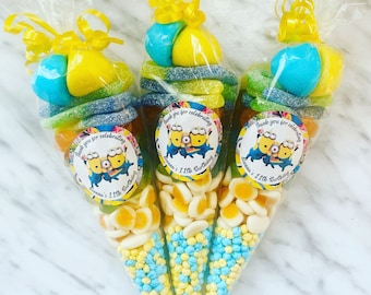 Candy Cones Inspired by Minions