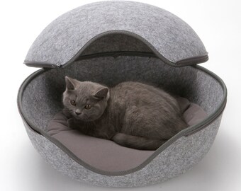 Egg-Shaped Warm Pet Litter Personality Cute Dog Kennel, Cat Bed Modern, Cat Felt Cave House, Cat Bed Custom Comfortable Pet Bed Eco