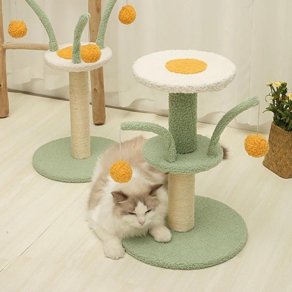 Staged Cat Climbing Frame, Cat Scratching Post, Modern Cat Scratcher, Cat Toy Interactive Furniture for Him, Mother’s Day Gift for Pet Lover