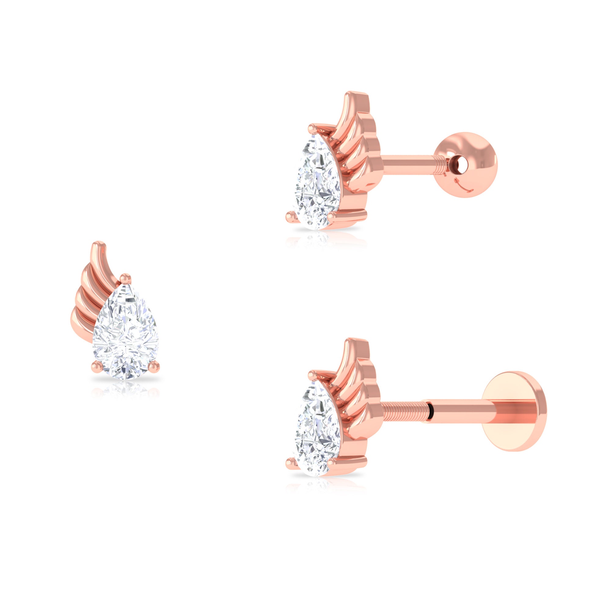 若者の大愛商品 Teardrop Me&Ro Earrings 10K 10K Meu0026Ro Gold