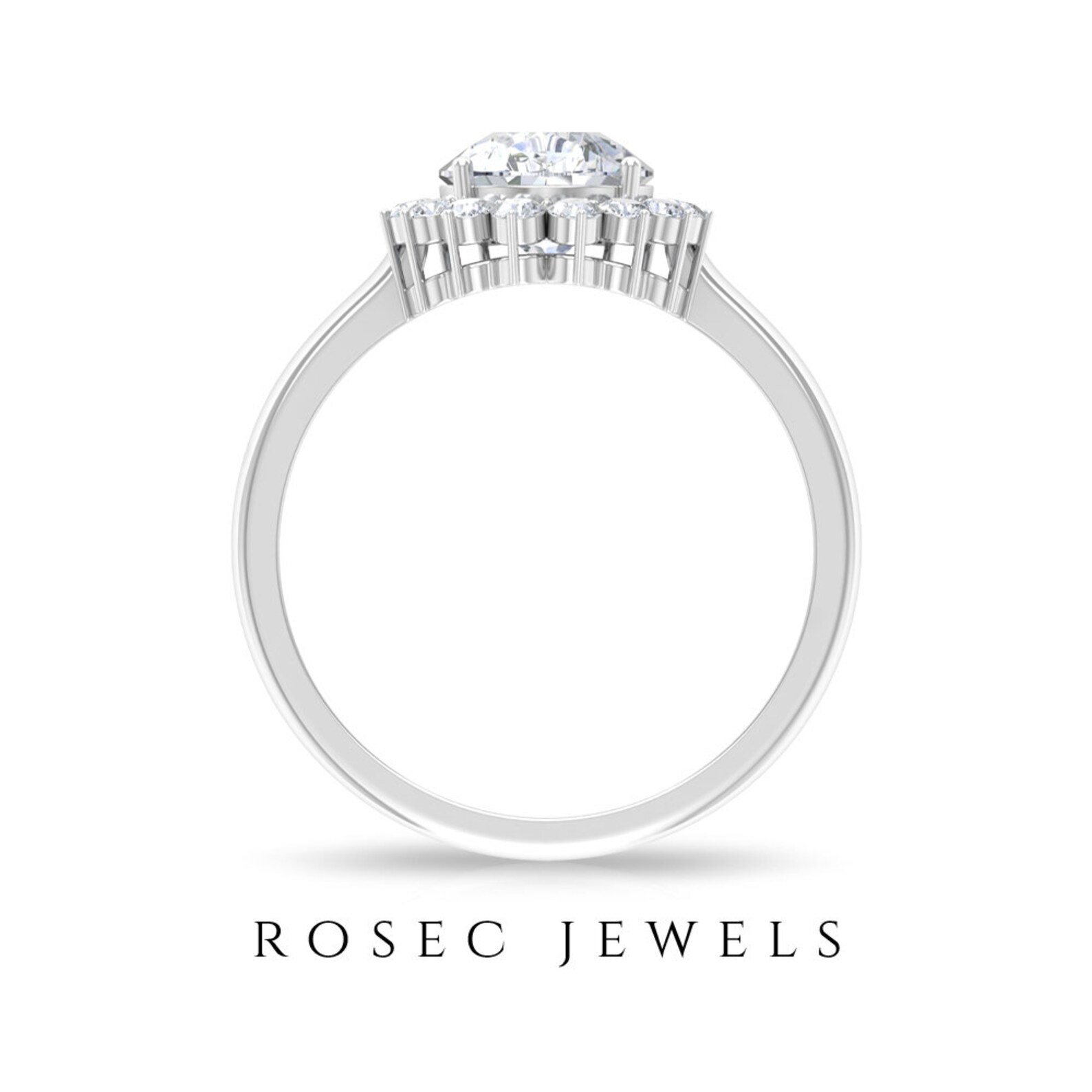 2.5 CT Solitaire Moissanite Ring Teardrop Moissanite Ring Etsy