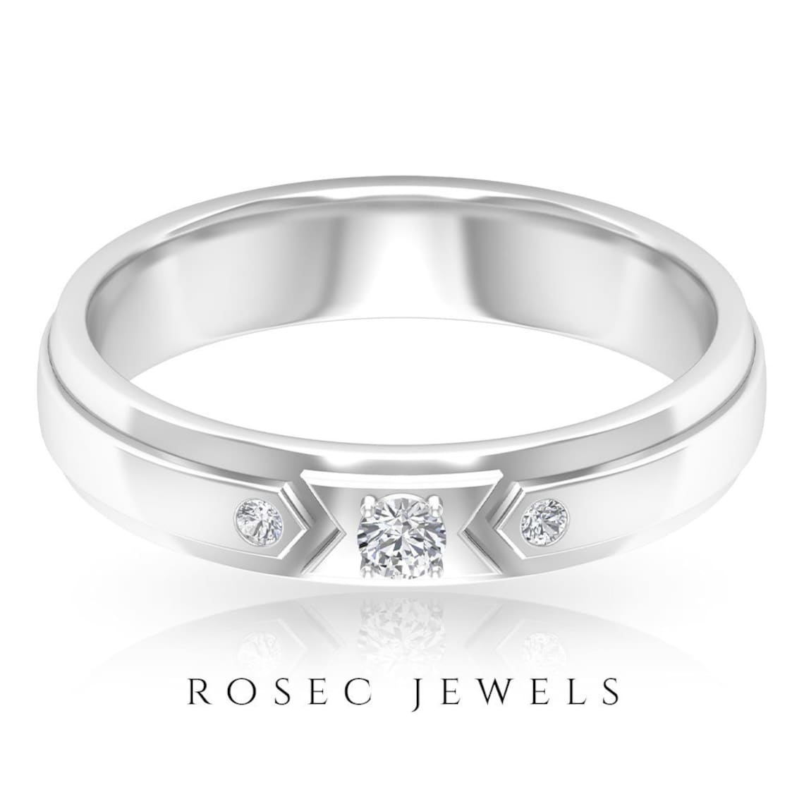 Dainty Diamond Ring/ Simple Wedding Band/ Unique Bridal Ring/ Etsy