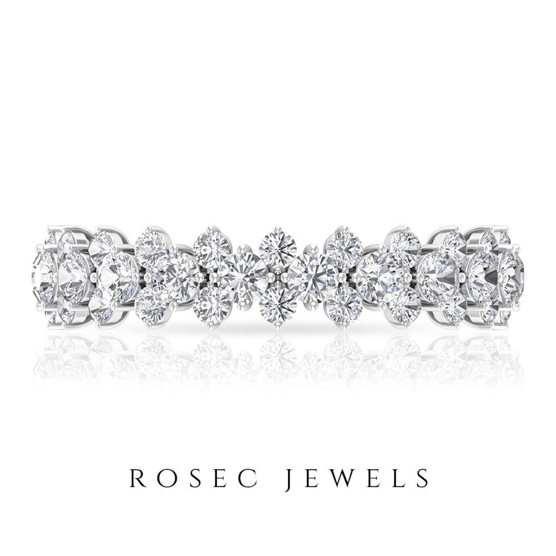 Dainty Eternity Ring SGL Certified 2.45 Ct Diamond Cluster Etsy