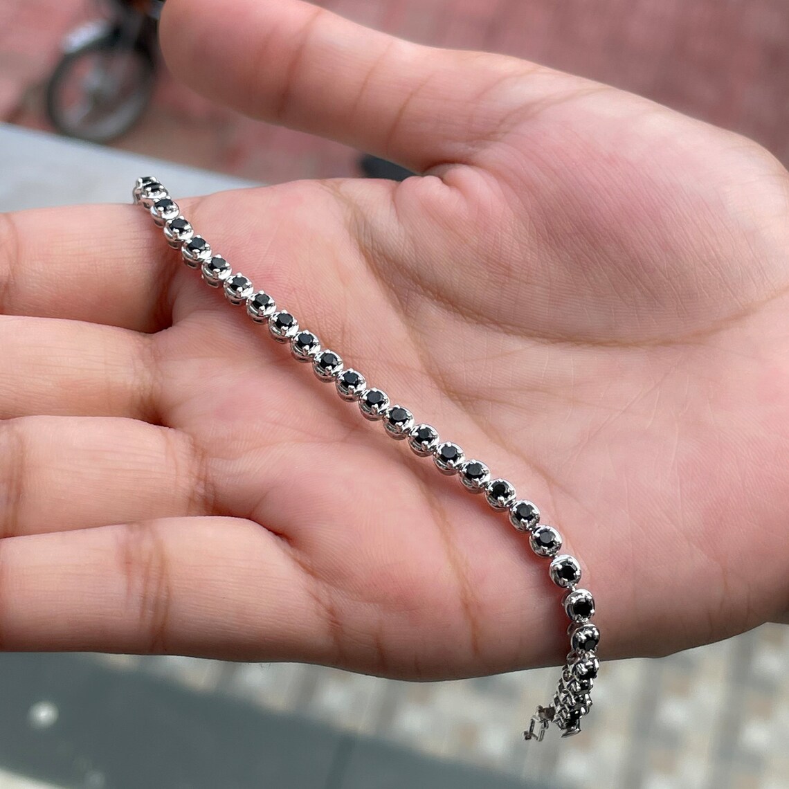 4.50 CT Black Onyx Tennis Bracelet Black Onyx Bracelet for Etsy