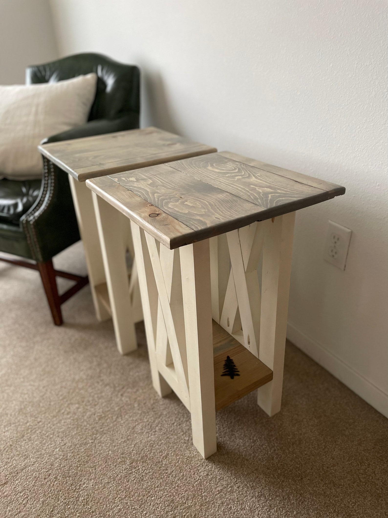 Farmhouse Style End Tables Etsy