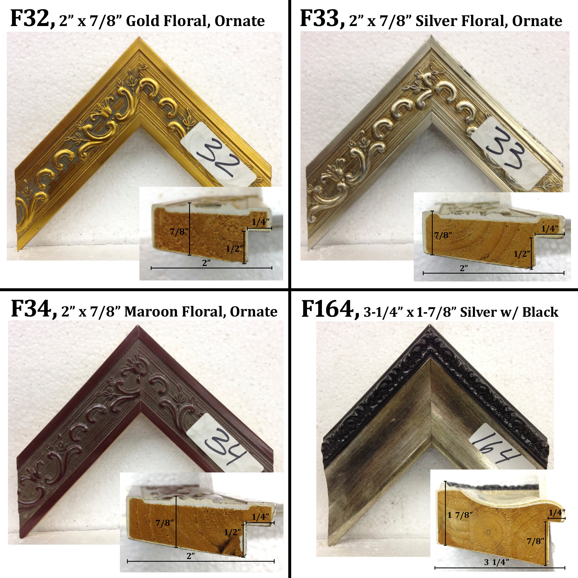 Frame Lengths Picture Frame Molding | Ornate Simple Antique Classical Modern Wood ...