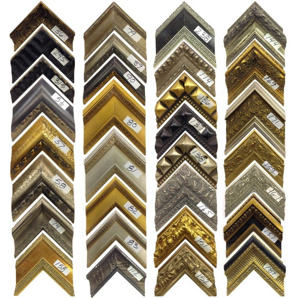 Picture Frame Molding | Ornate Simple Antique Classical Modern Wood Moulding Bundle - 57" Lengths | Full Box, Half Box, or 4" - 6" Sample