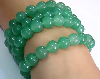 100% Natural Green Aventurine Bracelet, 8mm Beads, Healing Crystal Bracelet, Glitter Rare Bracelet, Gemstones Jewellery, Wholesale Lot