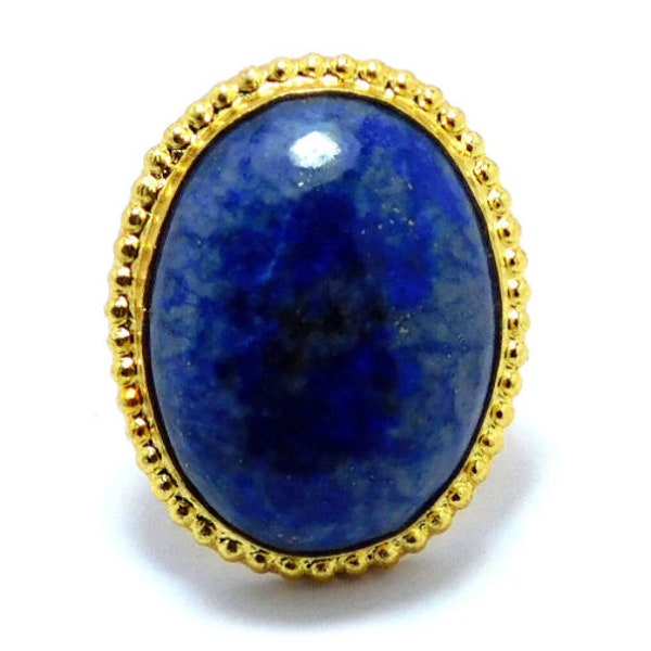 100% Natural Lapis Lazuli Rings, Gold Plated, Beautiful Lapis Lazuli, Lapis Ring Handmade Flash Ring Size US-6, 6.25, 7, 10 Gemstone Jewelry
