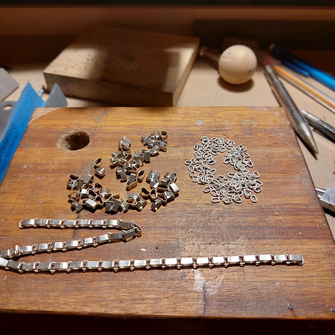 Trapelakucha pendant and chain, Mapuche designs, handmade in 950 silver ...