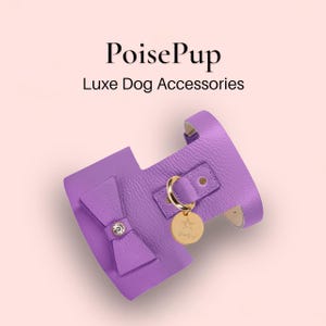 Stylish Handmade Genuine Leather Dog Harness for Cute Small Dogs | High End Quality Gifts for Puppy Boys and Girls Pets - Purple