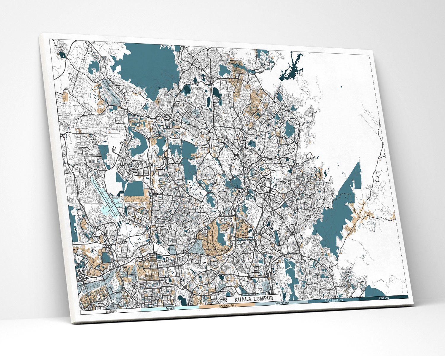KUALA LUMPUR Malaysia Canvas Print Map Panoramic Wall Art Etsy