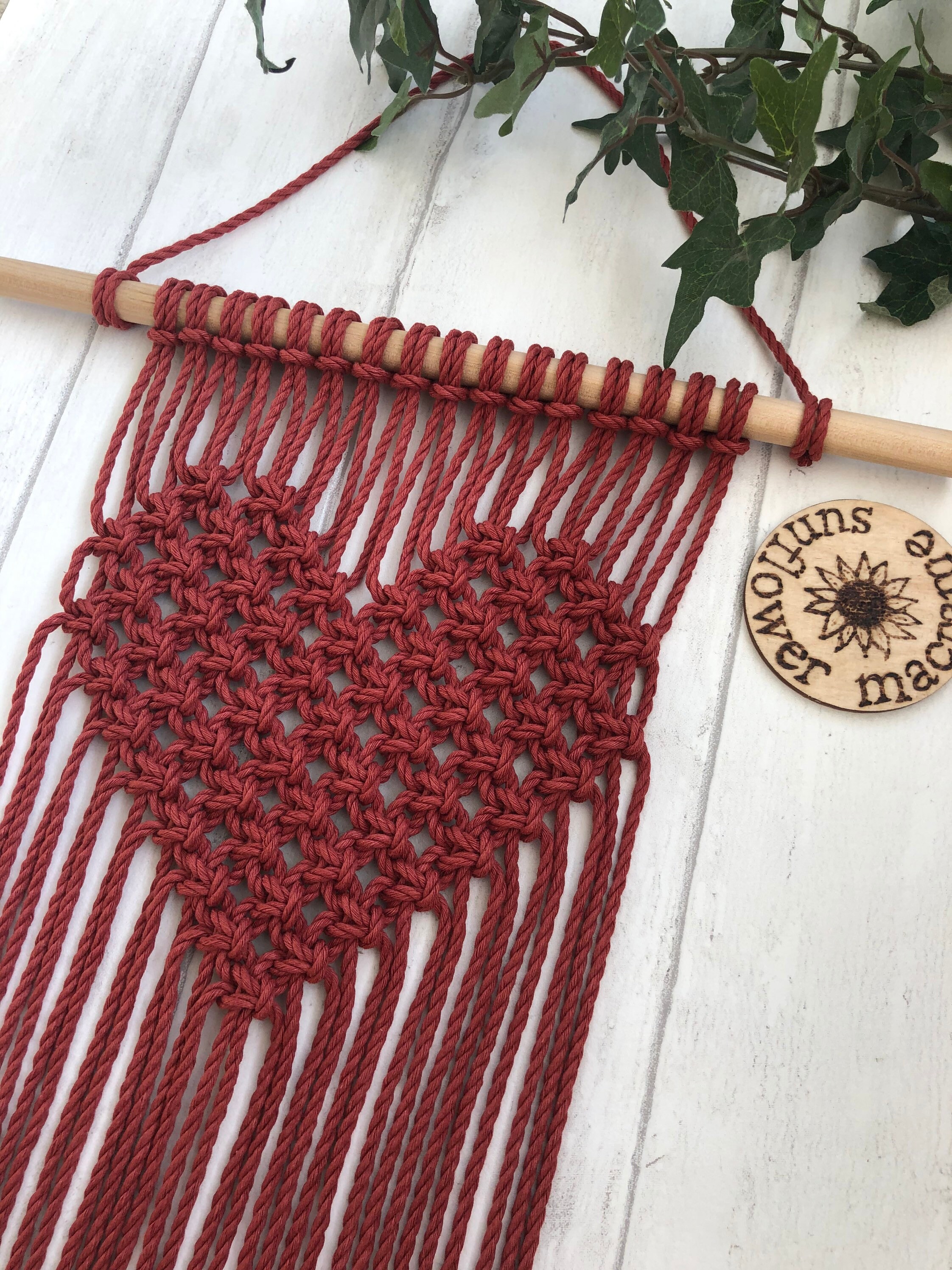 Macrame Wall Hanging With Heart by Desert Indulgence