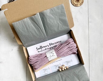 Macrame Kit, Adult Crafting Kit, Gifts For Her, Macrame Wall Hanger, Holiday Craft, Mid Century Art, Diy Projects