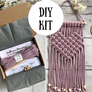 DIY Macrame Wall Hanging, Make Your Own Macrame Gift, Macrame Kit Gift In A Box Choose Your Colour