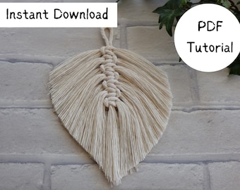 デジタルダウンロード マクラメの葉の説明書 • PDF • チュートリアルの即時ダウンロード