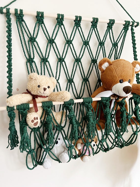 Teddy Bear Macrame Toy Hammock Pattern Macrame Teddy Hammock