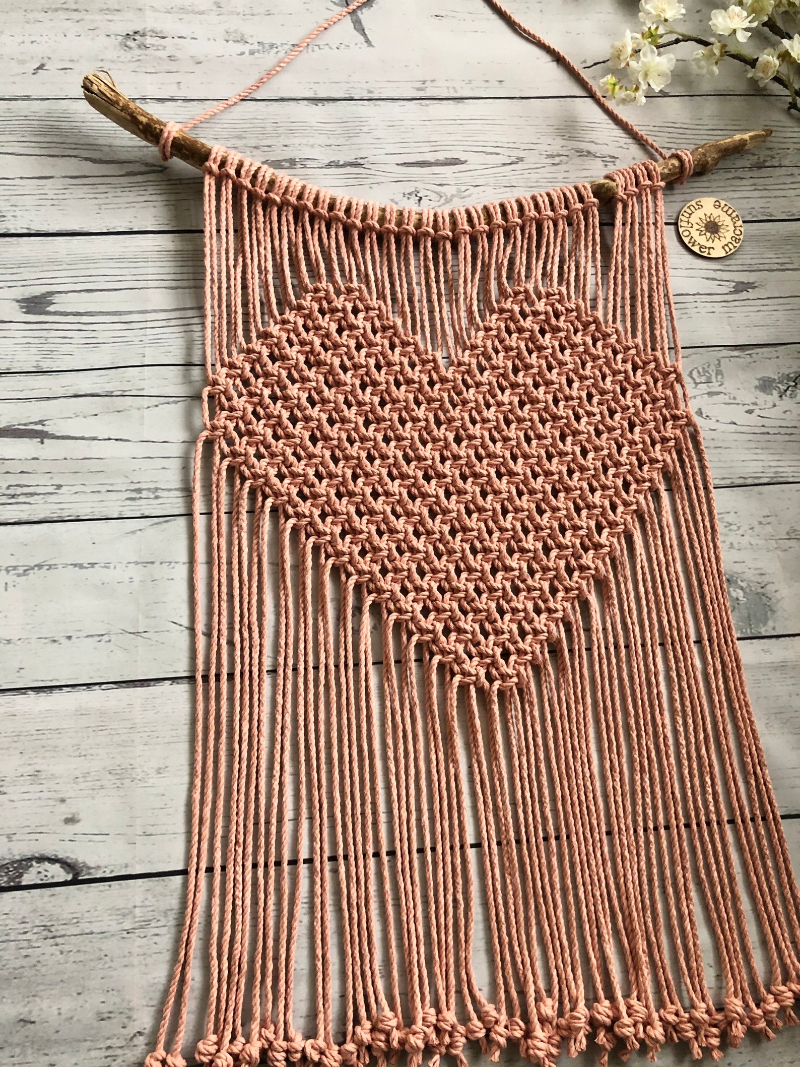 Large Macrame Heart Wall Hanging Heart Wall Hanging Etsy