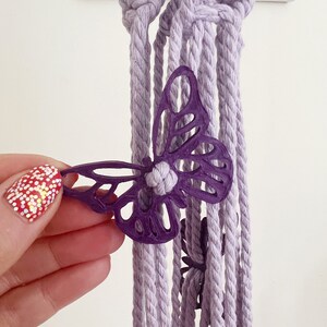 Macrame plant hanger, butterflies, plant hanger, gifts for her, plant display, butterfly home decor