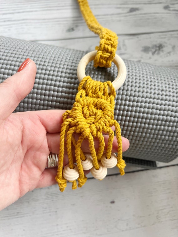 Sangle de transport pour tapis de Yoga, Crochet fait à la main