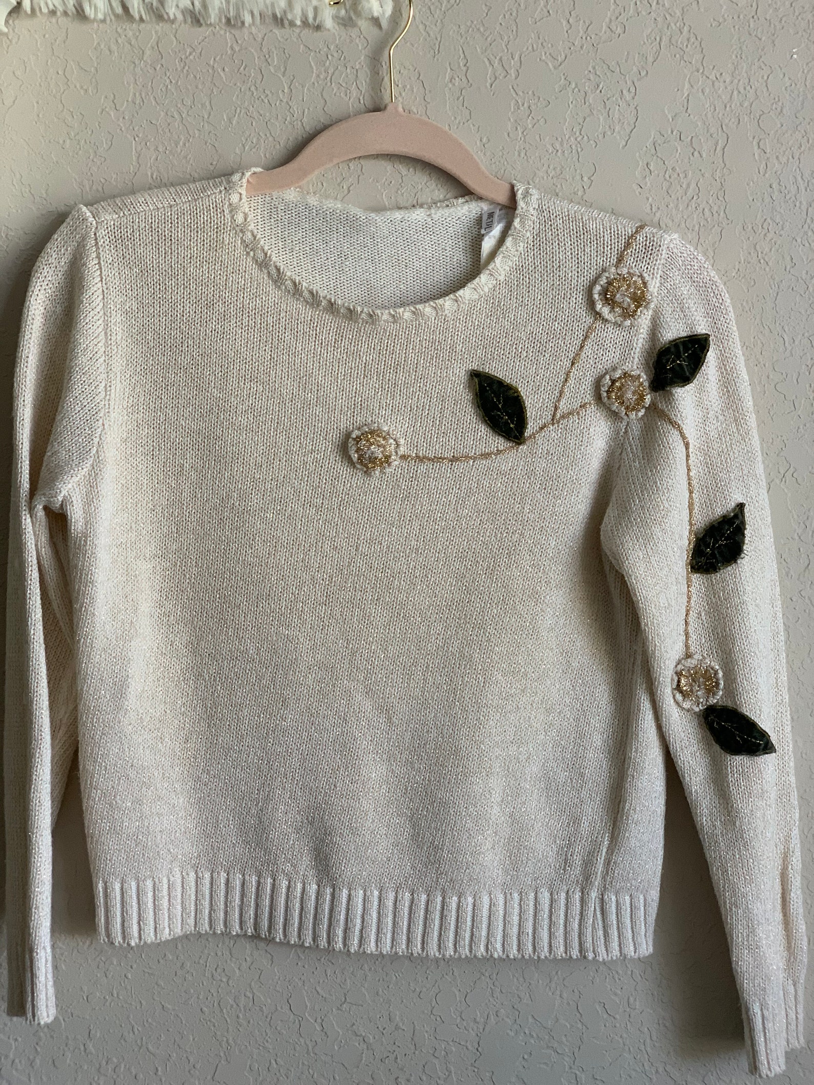Womens Italian Yarn Knit Sweater Pullover Fits Size XS/S Etsy