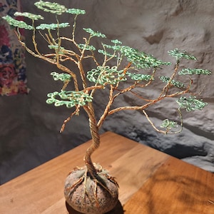 Wire Bonsai tree sculpture Up cycled, Irish craft