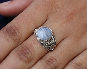 MMA Blue Agate Octopus Fashion Ring/Size 8 MMA Blue Agate Octopus Fashion Ring/Size 8